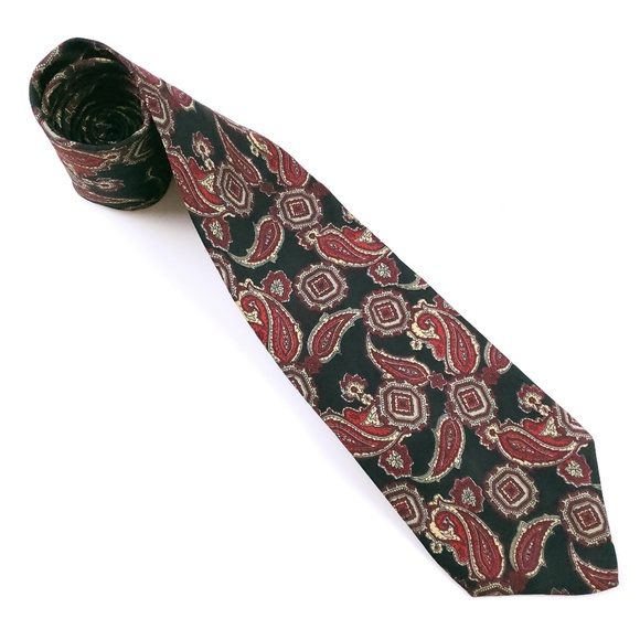Emilio Ponti Men Necktie 100% Silk Paisley Size 67x3.5 - NWOT - Picture 1 of 6